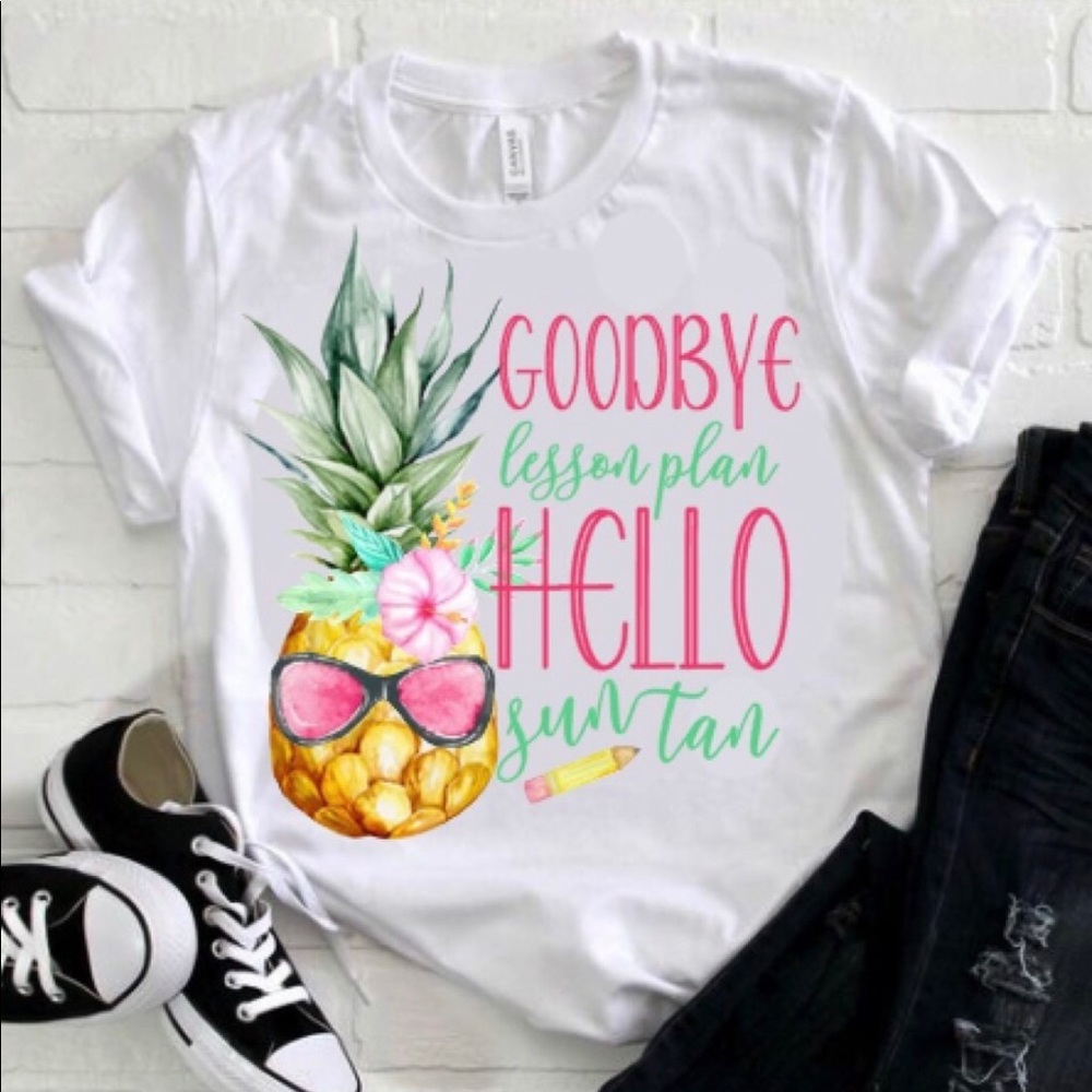 Plus Size Teacher Pineapple Summer T-shirt